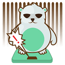 Haku, the cute chubby polar bear sticker #918538