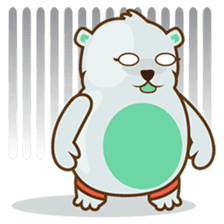 Haku, the cute chubby polar bear sticker #918540