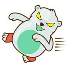 Haku, the cute chubby polar bear sticker #918541