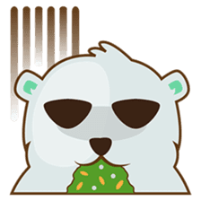 Haku, the cute chubby polar bear sticker #918545