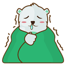 Haku, the cute chubby polar bear sticker #918547