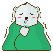Haku, the cute chubby polar bear sticker #918547