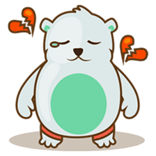 Haku, the cute chubby polar bear sticker #918548