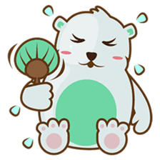 Haku, the cute chubby polar bear sticker #918549