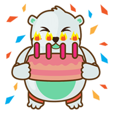 Haku, the cute chubby polar bear sticker #918555