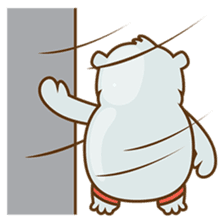 Haku, the cute chubby polar bear sticker #918556