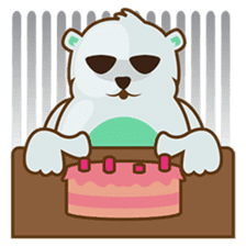 Haku, the cute chubby polar bear sticker #918557