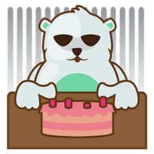 Haku, the cute chubby polar bear sticker #918557