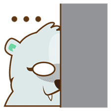 Haku, the cute chubby polar bear sticker #918558