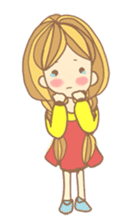 Nuja Pigtail hair Girl sticker #918722