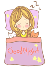 Nuja Pigtail hair Girl sticker #918723