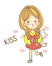 Nuja Pigtail hair Girl sticker #918724