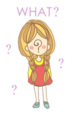 Nuja Pigtail hair Girl sticker #918726