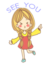 Nuja Pigtail hair Girl sticker #918729