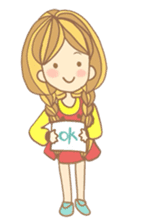 Nuja Pigtail hair Girl sticker #918734