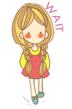 Nuja Pigtail hair Girl sticker #918736