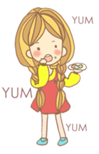 Nuja Pigtail hair Girl sticker #918740