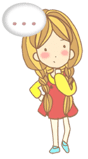 Nuja Pigtail hair Girl sticker #918741
