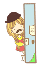 Nuja Pigtail hair Girl sticker #918745