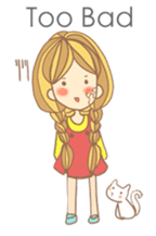 Nuja Pigtail hair Girl sticker #918747