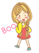 Nuja Pigtail hair Girl sticker #918748