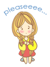 Nuja Pigtail hair Girl sticker #918749