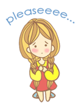 Nuja Pigtail hair Girl sticker #918749