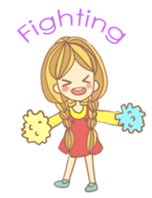 Nuja Pigtail hair Girl sticker #918752