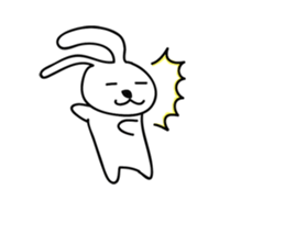 a talking rabbit sticker #919029