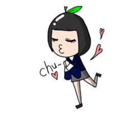 [okim]school girl Apple sticker #920483