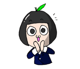 [okim]school girl Apple sticker #920493