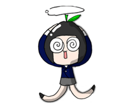 [okim]school girl Apple sticker #920497