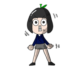 [okim]school girl Apple sticker #920515