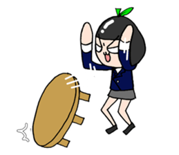 [okim]school girl Apple sticker #920518