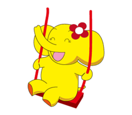 Mandai Yellow Elephant sticker #921322