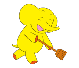 Mandai Yellow Elephant sticker #921324