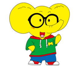 Mandai Yellow Elephant sticker #921329