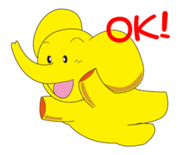 Mandai Yellow Elephant sticker #921335