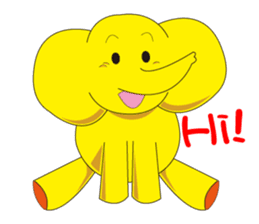 Mandai Yellow Elephant sticker #921337