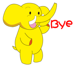 Mandai Yellow Elephant sticker #921338
