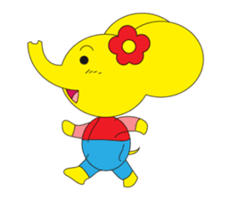 Mandai Yellow Elephant sticker #921343