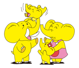 Mandai Yellow Elephant sticker #921344