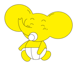 Mandai Yellow Elephant sticker #921349