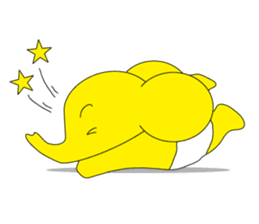 Mandai Yellow Elephant sticker #921350