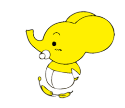 Mandai Yellow Elephant sticker #921351