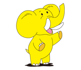 Mandai Yellow Elephant sticker #921352