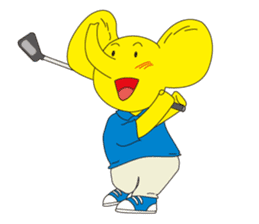 Mandai Yellow Elephant sticker #921354