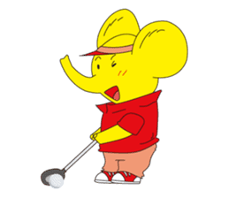 Mandai Yellow Elephant sticker #921355