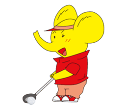Mandai Yellow Elephant sticker #921355