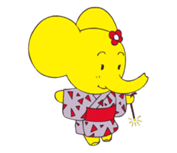 Mandai Yellow Elephant sticker #921357